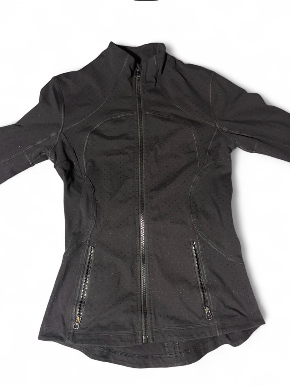 lululemon athletica Black Perforated Zip Utility Jacket